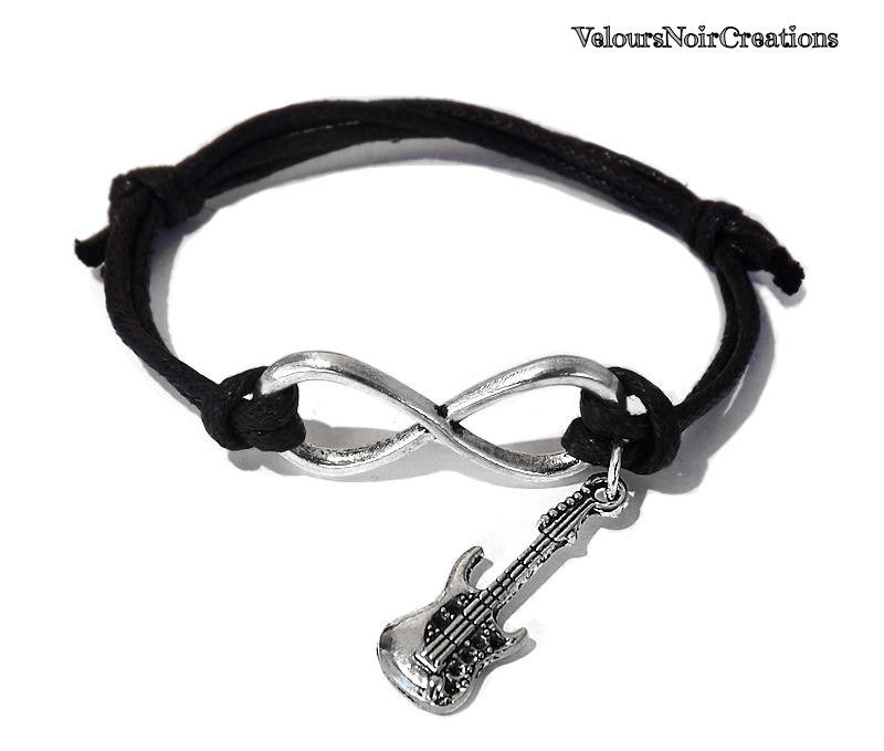 YFN Bracciale Chitarra Argento Sterling Gioielli Musica Regalo