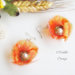 Orecchini con monachelle con pendenti fiore Papavero Arancione Sospeso Trasparente bijoux regalo