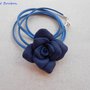 Bracciale in caucciù azzurro e rosa in fimo