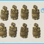 8 charms gufini bronzo