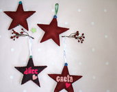 Stelline in feltro con il nome personalizzabile "Little shining stars"