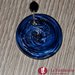 Disco Vertigo Rete Blu - Pendente in vetro di Murano