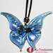 Farfalla Azzurro - Pendente in vetro di Murano