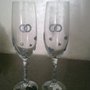 Bicchieri in vetro decorati in fimo