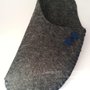 Pantofole "One piece" in feltro grigio Large 