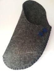 Pantofole "One piece" in feltro grigio Large 
