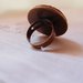 Anello vintage color Marsala / nero lavorato con merletto antico, anello ceramica polimerica, cabochon merletto, anelli eleganti, gioiello lavorato a mano 