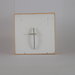 Croce in argento 925 e zaffiri naturali realizzata interamente a mano.