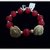 bracciale elastico con pietre fucsia e rose