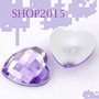  Cabochon Per Decorazione Cuore Sfaccettato violetto 14 mm