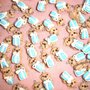 UN CIONDOLO A SCELTA - fimo - orsetti orsacchiotti con pacchetto color tiffany blue per orecchini, braccialetti, collane