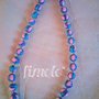 collana perle fimo azzurro- turchese