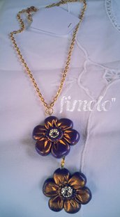 collana con fiori viola