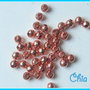 60 perline 4 mm circa color oro rosa