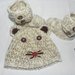 Stivaletti e cappellino bebè unisex misto lana con sfumature particolari stile Ugg 