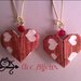 Orecchini origami cuore rosso