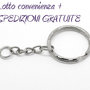 SPEDIZIONE GRATUITA - LOTTO 50 Basi portachiave anello e catena (Cod.19405)