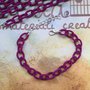 Base bracciale catena di seta viola