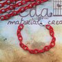 Base bracciale catena di seta rosso