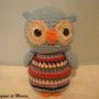 gufo multicolore amigurumi