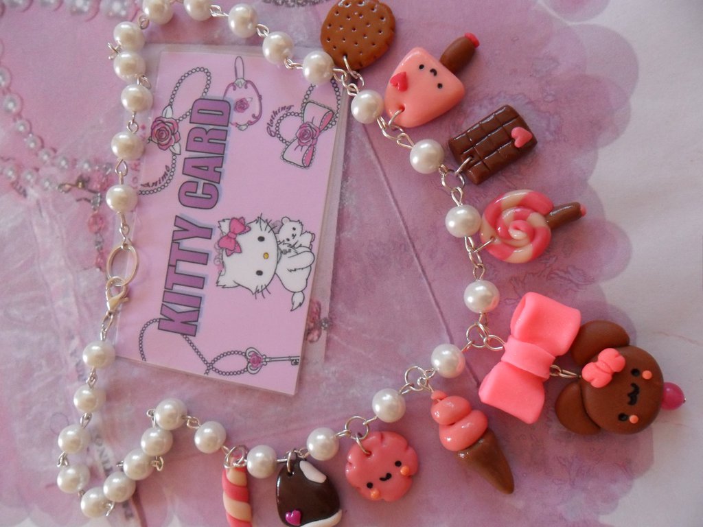 Collana Con Piastrine Di Argilla, Perle Di Fiume E Orsetto In Madreperla – Valentina Arfe Design - Foto 7