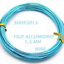 10 mt Filo in Alluminio celeste 1.5mm x tecnica wire 