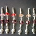 Orecchini Pendenti ciondolo con perle spaziatrici copriperle in argento tibetano e perle sfaccettate 10mm etnici