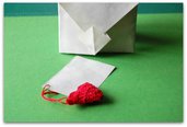 Be my valentine: bustina e biglietto con cuoricino a crochet