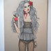Snow White-Original Fine Art Drawing-disegno originale,fashion inspiration