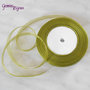 Lotto 1 mt. nastro organza 10mm verde oliva