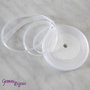 Lotto 1 mt. nastro organza 10mm bianco