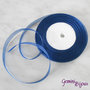 Lotto 1 mt. nastro organza 10mm blu marino