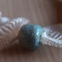 collana perle in ceramica raku turchese