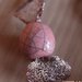bracciale 2 perle in ceramica raku rosa