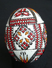 Uova di gallina dipinte a mano
