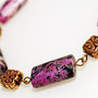  Purple  jasper and copper bracelet