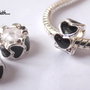 Perla a foro largo "Black heart" (8x5mm) 