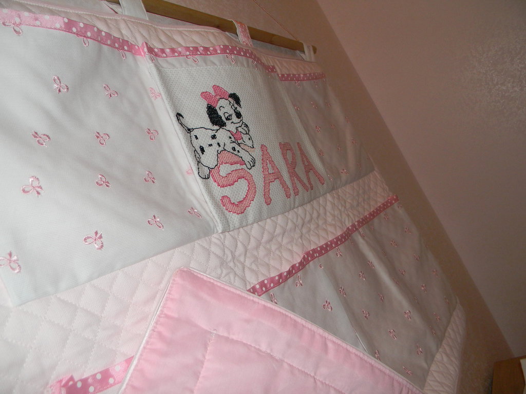 Pannello Portaoggetti Nanan Tato Ecru - Per Cameretta, 63x60cm, Cotone