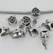 Perle  Cuore a serratura con Chiave a  Foro Largo 2,5×1 cm