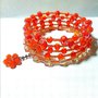 bracciale memory con cristalli arancio