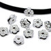 perla, charms fiore 12 mm  con strass adatto a bracciale per cinturino