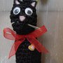 GATTO NERO PORTACHIAVI  AMIGURUMI IDEA REGALO  PORTAFORTUNA ACCESSORI DONNA BORSA