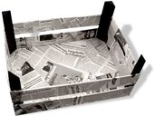 Porta riviste con giornali