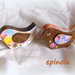 Uccellini decorativi in legno -lovebirds-