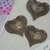 pendente a forma di cuore effetto filigrana in bronzo antico