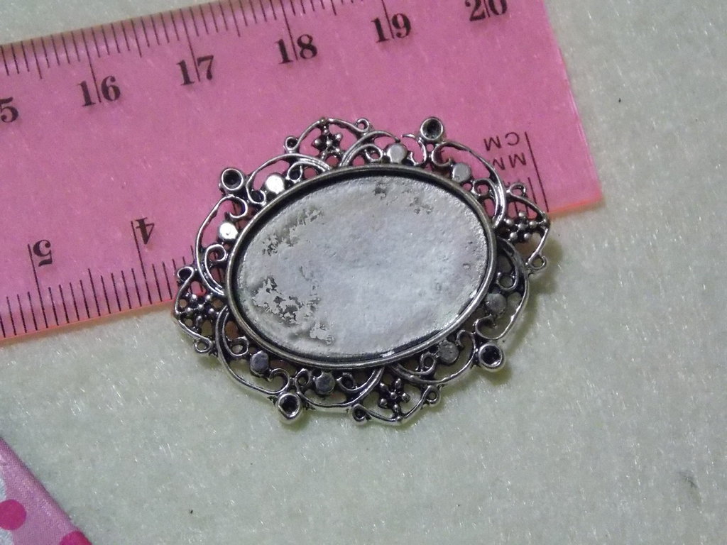 25 Supporti Per Ciondoli 20mm In Acciaio Inox - Base Per Cabochon Fai-da-te Gioielli - Foto 5