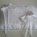 Cuscino portafedi in taftà bianco con cordoncino