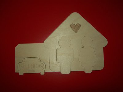VOSAREA Portachiavi Da Parete In Legno Stile Rustico Con Ganci - 20x30 Cm - Organizzatore Per Ingresso, Ufficio E Casa