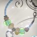 Bracciali handmade di perle foro largo dipinte a mano con strass e perle di vetro