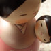 Bambola giapponese - Kokeshi Mamma con bambino- Yumekomori